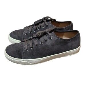 Vince Austin Gray Suede Leather Low Top Lace-Up Sneakers Mens Size 7.5/ EU 40.5